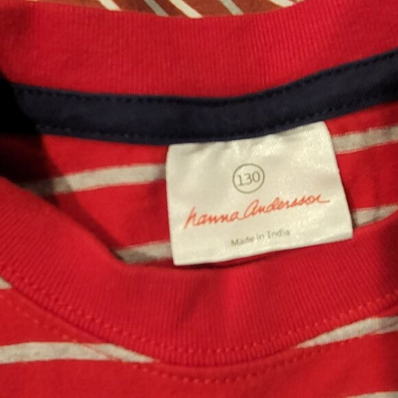 HANNA ANDERSSON Long Sleeve Gnome Tee Tshirt Top - 130 (8) - (PRE-LOVED) - Picture 3 of 4